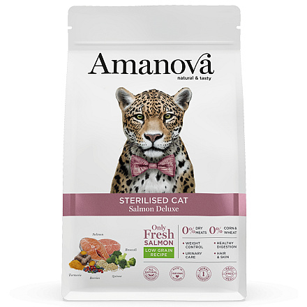 Amanova Kattenvoer Sterilised Salmon Deluxe 1,5 kg