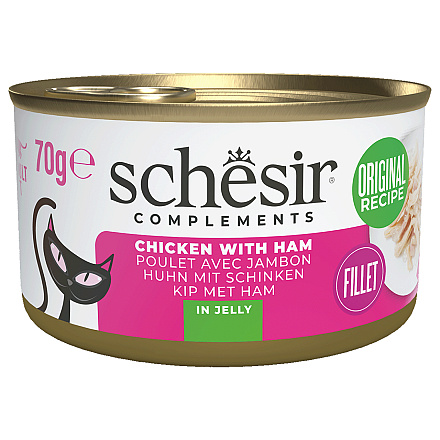 Schesir Kattenvoer Complements Kip & Ham Gelei 70 gr
