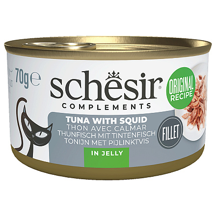 Schesir Kattenvoer Complements Tonijn & Inktvis Gelei 70 gr