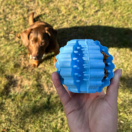 Duvo+ Bal Griplay Dental Ribbel Blauw