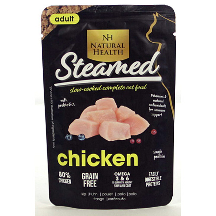 Natural Health Kattenvoer Steamed Chicken 85 gr