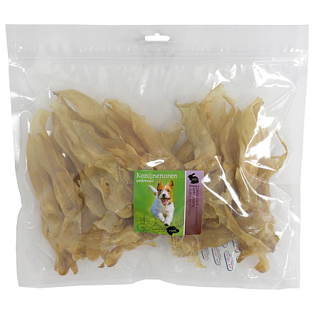 Natuurlijke Snack Konijnenoren Gedroogd 250 gr