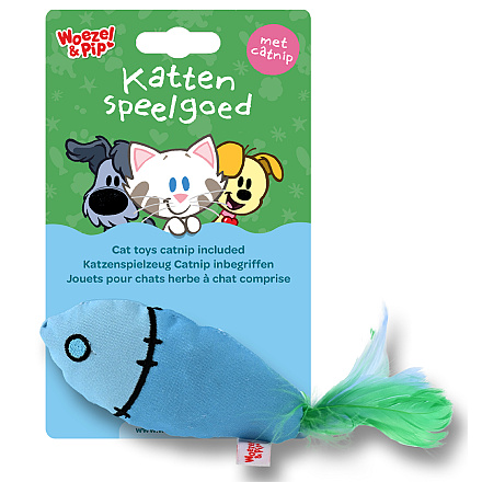 Woezel & Pip Kattenspeelgoed Ritselvis Blauw