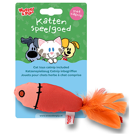 Woezel & Pip Kattenspeelgoed Ritselvis Rood
