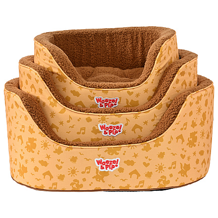 Woezel & Pip Hondenmand Hoge Rand Geel