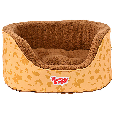 Woezel & Pip Hondenmand Hoge Rand Geel