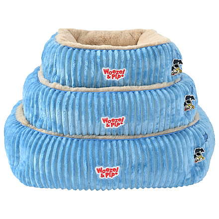 Woezel & Pip Hondenmand Corduroy Blauw