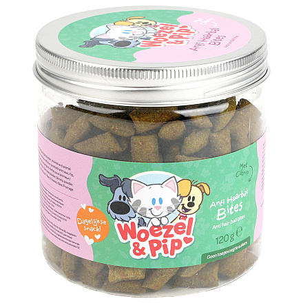Woezel & Pip Anti Haarbal Bites 120 gr