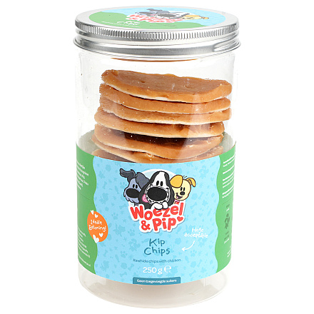 Woezel & Pip Buffelhuid Chips met Kip 250 gr