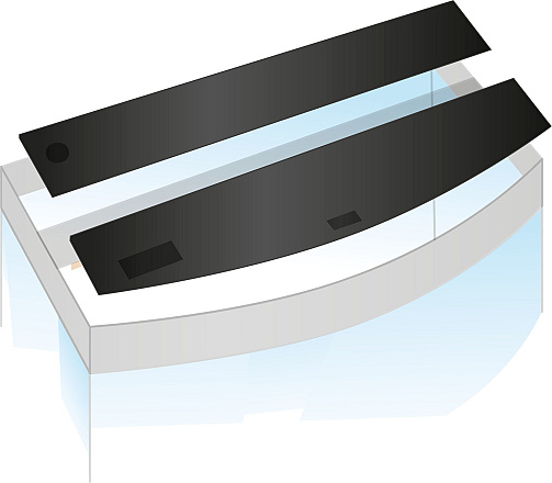 Juwel kleppenset Vision 450 zwart 1 balk