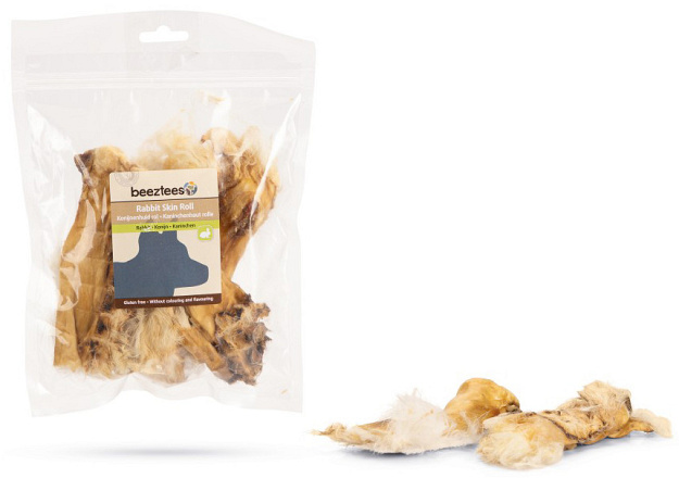 Beeztees Konijnenhuid Rol met haar 100 gr