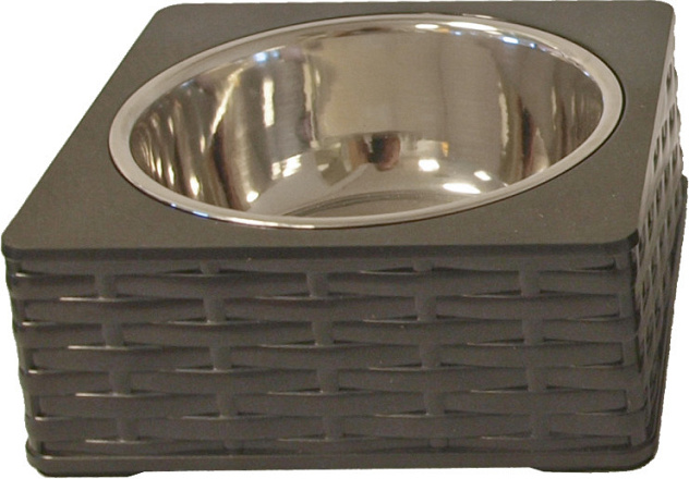 Voerbak Wicker zwart 15 cm