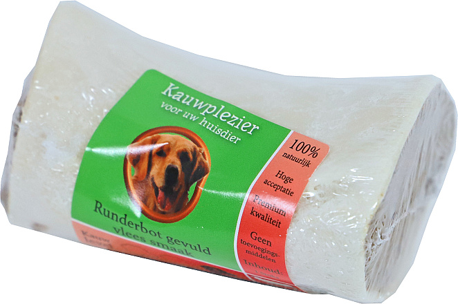 Natuurlijke snack runderbot vlees gevuld