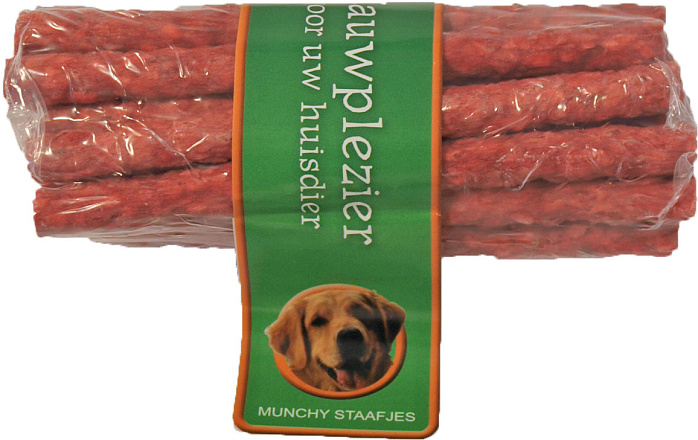 Munchy kauwstaaf rood 12 cm (9/10 mm) 20 st