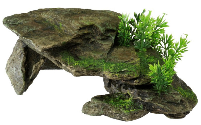Aqua D'ella stone with plants grey