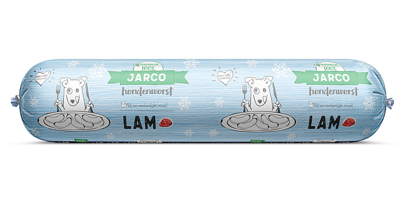 Jarco Diepvries Hondenworst Lam <br>250 gr
