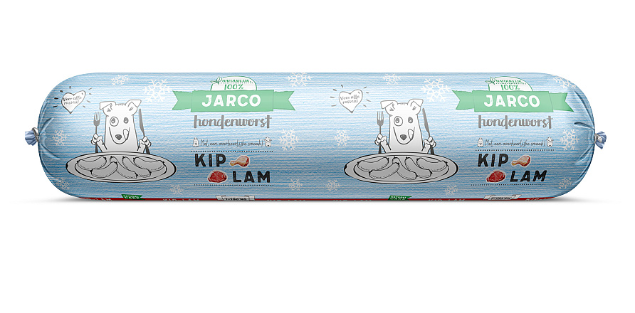 Jarco Diepvries Hondenworst Kip/Lam 250 gr