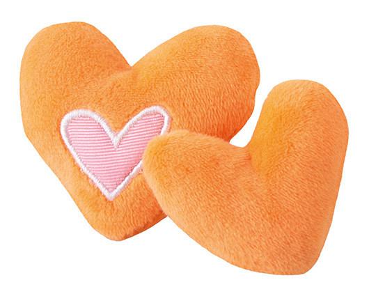 Rogz Catnip Hearts orange 2 st